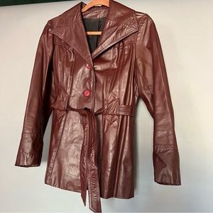 Vintage Red Leather Jacket